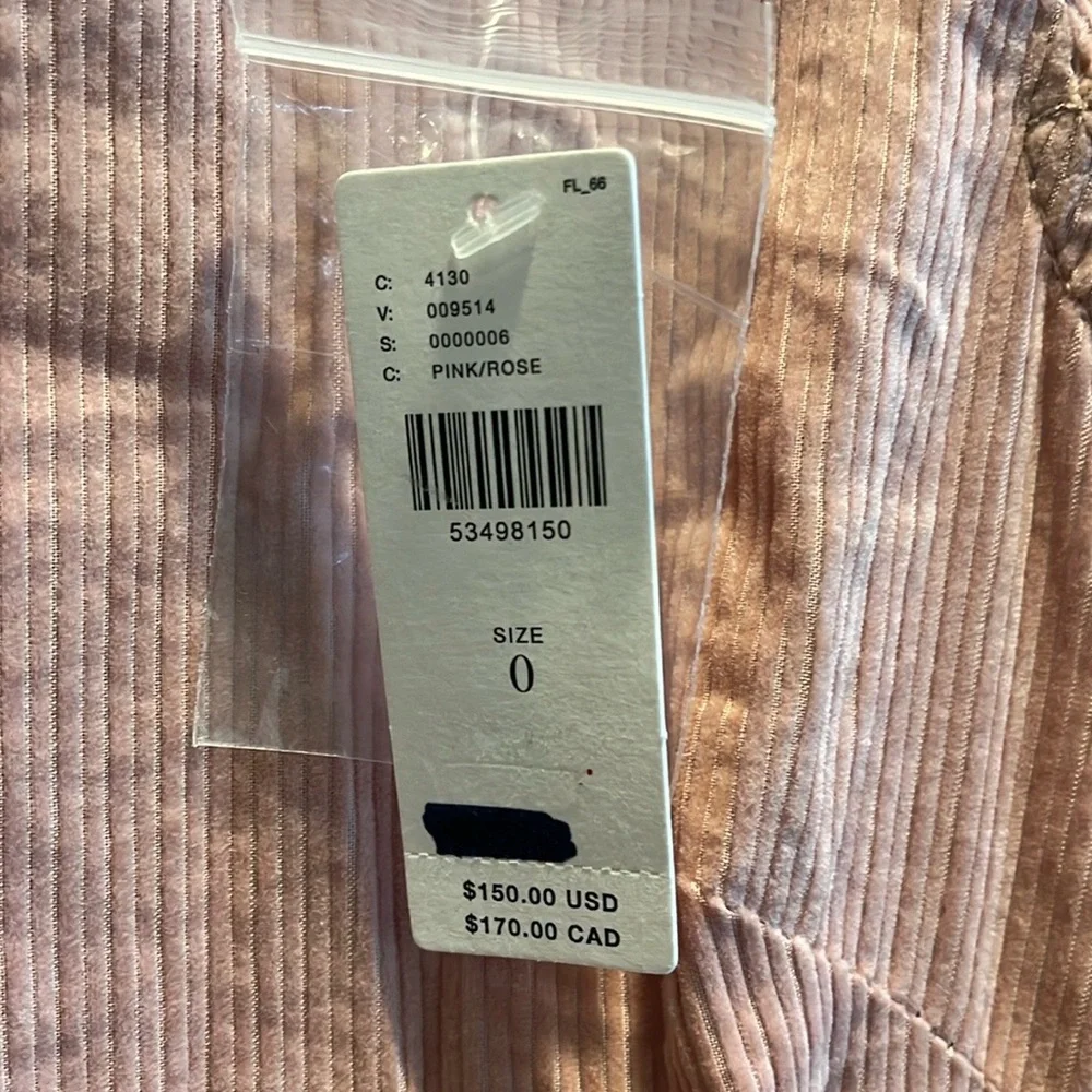 NWT Anthropologie Maeve Pink Tessa Flounced Corduroy Tunic Dress, 0 - Picture 16 of 16